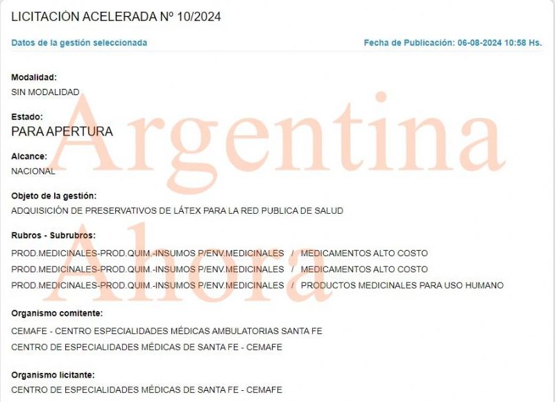 El lugar de presentación de ofertas para los proveedores es el primer piso de la oficina de compras, ubicado en Mendoza al 2419, y será a las 09: 45 horas del 16 de agosto. (Foto: ArgentinaAhora)