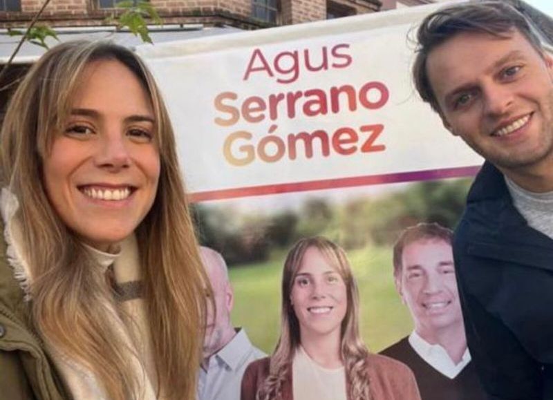 La precandidata a intendente de Almirante Brown, Agustina Serrano Gómez, y su esposo Dino Paoletta, con quién vive en Ciudad Autónoma de Buenos Aires (CABA).